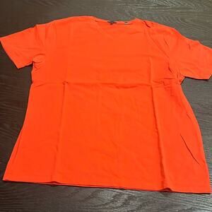 Patrick Assaraf Red V Neck T Shirt Size XL